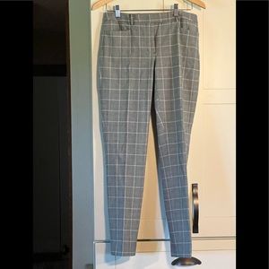 Tommy Hilfiger gray purple houndstooth straight leg trouser, size 4